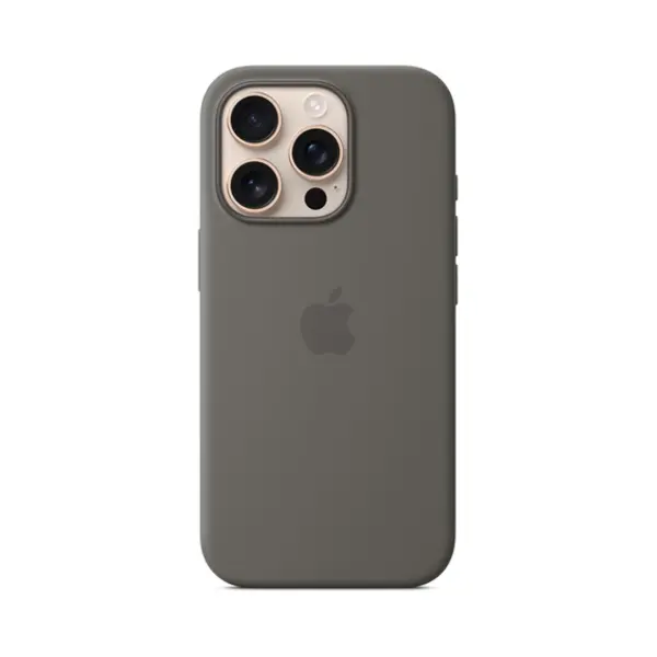 Apple iPhone 16 Pro Silikon Case mit MagSafe – Steingrau thumbnail