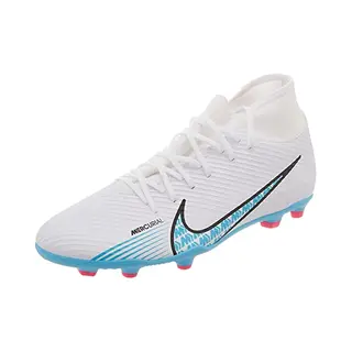 Nike Men's Mercurial Superfly 9 Club Fg/Mg Sneaker, White/Baltic Blue-Pink Blast, 8 Uk