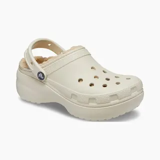 Crocs Women's Classic Platform Lined Womens Clogs - White - Size, 6