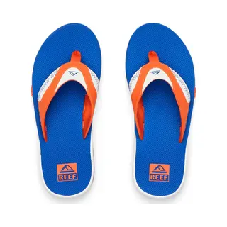 Reef Fanning Pregame Men's Flip Flops Orange Blue Water Friendly Sandals Uk Size 10
