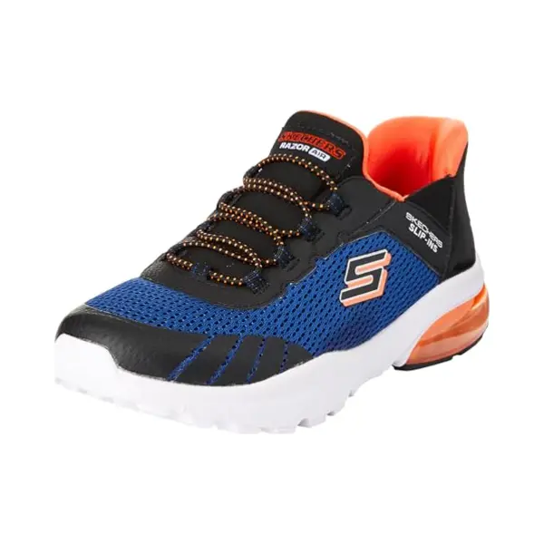 Skechers Jungen Boys Sneakers, Sports Shoes, Royal Textile Schwarzer Synthetikbesatz, 35 Eu thumbnail