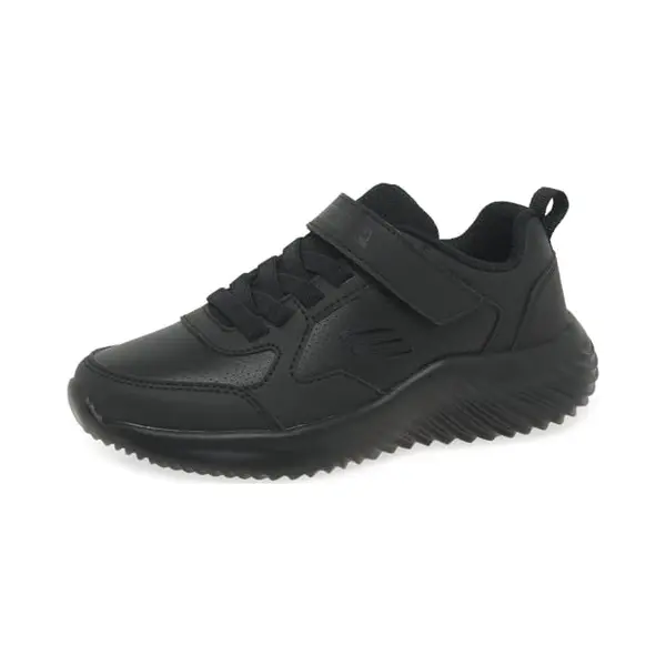 Skechers Boy's Bounder Power Study Sneakers, Black Synthetic/ Black Trim, 12 Uk Child thumbnail