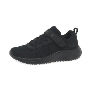Skechers Boy's Bounder Baronik Sneakers, Black Textile / Synthetic / Trim, 3 Uk Child
