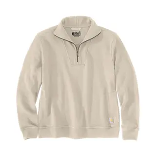 Carhartt, Unisex, Pullover, HalfZip-Sweatshirt Aus Tencel-Faser In Hafermilch, Weiss, (L)