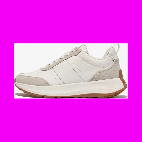FitFlop F-Mode Flow Sneaker - Nylon & Suede Mix Wit - Maat 36 thumbnail
