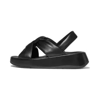 Fitflop F-Mode Knot Soft-Leather Flatform B/Strap Sandals Sandale