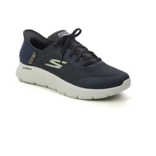 Skechers Go Walk Flex - New WorldSneaker Für Herren, Navy And Lime Textile Synthetic, 48.5 Eu