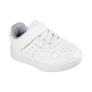Skechers Boy's Quick Street Sneakers, White Synthetic/White Trim, 1.5 Uk Child