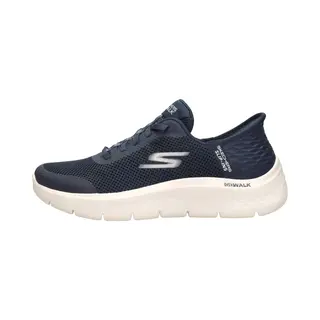 Skechers Slip Ins Go Walk Bungee Nvw Navy Womens Trainers 124836 In A Plain Textile In Size 3