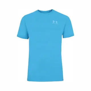 Under Armour Mens Ua Left Chest Logo Short Sleeve Ether Blue/White M