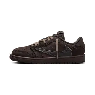 Travis Scott X Air Jordan 1 Retro Low Og Sp Ps Velvet Brown Kindersneakers Dark-Mocha Zwart DO5442-202 32
