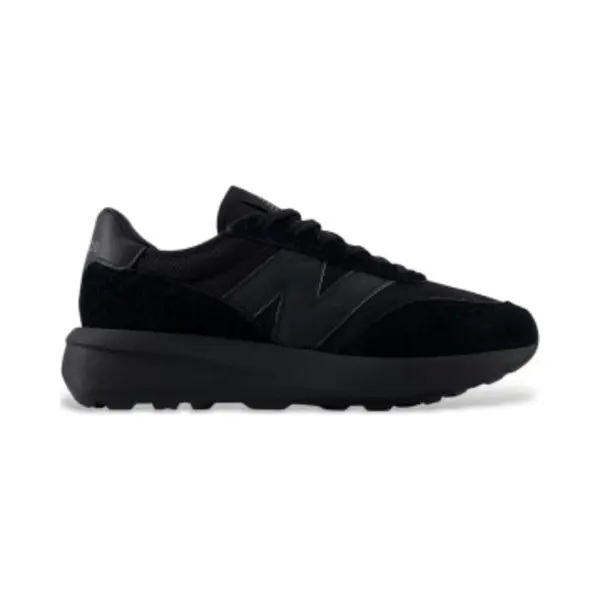 New Balance Unisex. U370V1 Leder Sneakers 370 Schwarz (40), 1 Bis 3 Cm, Schnürsenkel, Lässig thumbnail