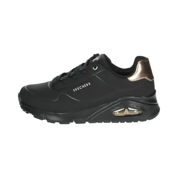Skechers Unisex Kinder Uno Gen1 Shimmer Away Sneakers, Black Synthetic Black Trim, 39.5 Eu thumbnail