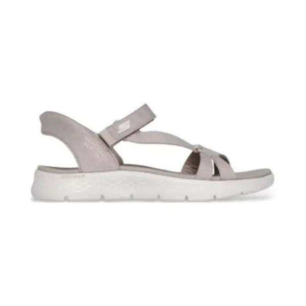 Skechers For Woman. 141481 Go Walk Flex Taupe Sandals (38), Flat, Velcro, Casual, Sport, Beachwear, Multisport thumbnail