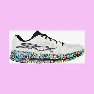 Skechers Go Run Razor 5 Damen Laufschuhe Weiß Blau Rosa Gelb - 40