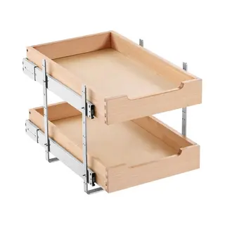 Vevor 2-Laags Uittrekbare Houten Lade Onder Kastorganizer 315x533x76mm