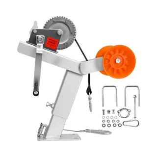 Vevor Bootaanhangerstoel Met Wielen, 544 Kg Lier En 51 Mm X 7, 6 M Lierriem, Lierhouder Met U-bout Voor Trekhaak Van 50, 8 Tot 76, 2 Mm Breed X 76, 2