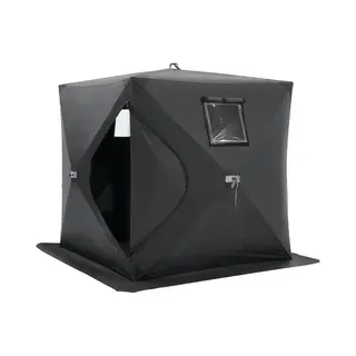 Vevor Vistent 1-2 Persoons Visparaplu Ijsvistent 1, 5x1, 5x1, 65m Zwart