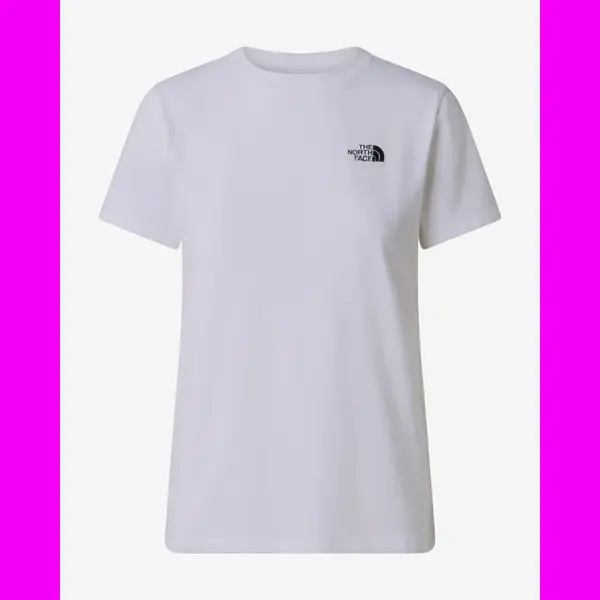 The North Face Simple Dome Evolution Slim Short Sleeve T-Shirt White Women - M thumbnail