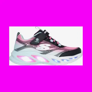Skechers Cosmic Glow Mädchen Schuhe Schwarz Rosa Blau - 34