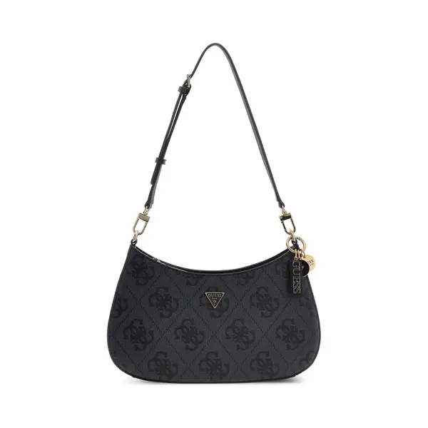 Guess Schultertasche Noelle Ii Top Zipper Shoulder Bag Coal Logo Dunkelgrau thumbnail