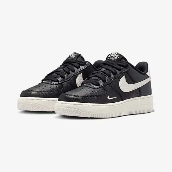 Nike Air Force 1 Ms Gs Trainers Io7403 Shoes 001 - Black - Size, Uk 6 Us 6.5 Eu 39 thumbnail
