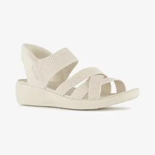 Skechers Women's Arya Cooling Off Sandals, Off White Knit, 8 Uk