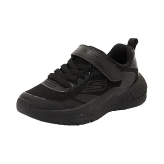 Skechers Microspec Advance Oasis Point-Sneaker Für Mädchen, Schwarzes Pu-Multi-Mesh, 9.5 Uk Child