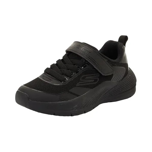 Skechers Microspec Advance Oasis Point-Sneaker Für Mädchen, Schwarzes Pu-Multi-Mesh, 9.5 Uk Child thumbnail