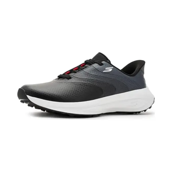 Skechers Go Herren-Golfschuhe Aus Synthetik, Schnürung, Schnürung, Schwarz Und Weiß, Größe 43 thumbnail