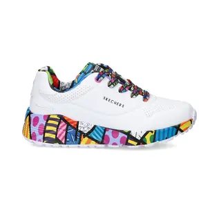 Skechers Street X Britto, Uno Lite - Britto Landscape Meisjes Sneakers - Wit Multi - Maat 36