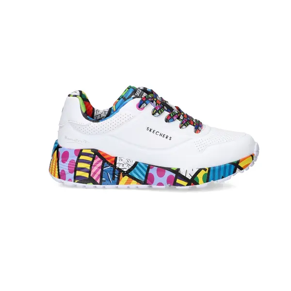 Skechers Street X Britto, Uno Lite - Britto Landscape Meisjes Sneakers - Wit Multi - Maat 38 thumbnail