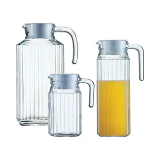 Luminarc Arcoroc Quadro Koelkast Kruik Met Deksel Van Kunststof, Wit, 1, 7 L, 1 Kruik