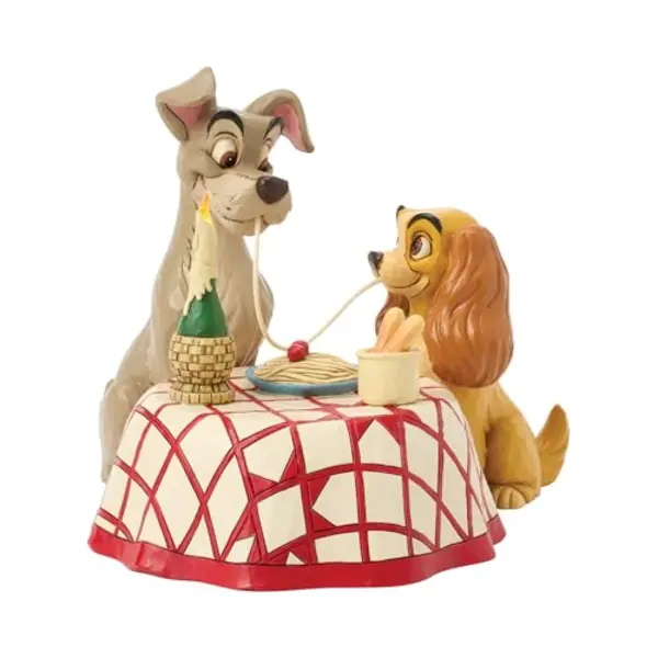 Enesco Disney Traditions Lady And Tramp Spaghetti Scene Led Figurine thumbnail