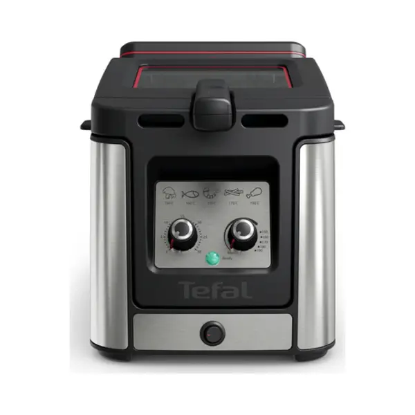 Tefal Clear Duo FR600D Einzelbild 0,65 l Eigenständig 2000 W Fritteuse Schwarz, Edelstahl thumbnail