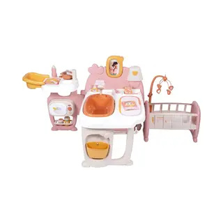 Smoby - Baby Nurse - Large Baby House - For Babies Up To 42 Cms - 3 Play Areas - 19 Accessories - Foldable And Transportable - Recycled Material -