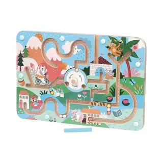 Vilac Wooden Magnetic Maze Puzzle, Marbles Protected Under Plexiglass, Has 1 Stylus, Matching And Logic Montessori Game, Fine Motor Skills, 2 Yrs+, 31