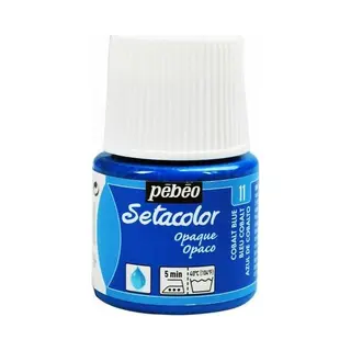 Pebeo Setacolor Opaque Fabric Paint 45-Milliliter Bottle, Cobalt Blue, Cobalt Blue, 295-011