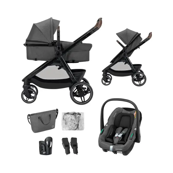 Maxi-Cosi® Maxi-Cosi Zelia S Trio2 - Kinderwagen 3-in-1 - Dark Grey - Vanaf 0 Tot 4 Jaar - Inclusief Autostoeltje thumbnail