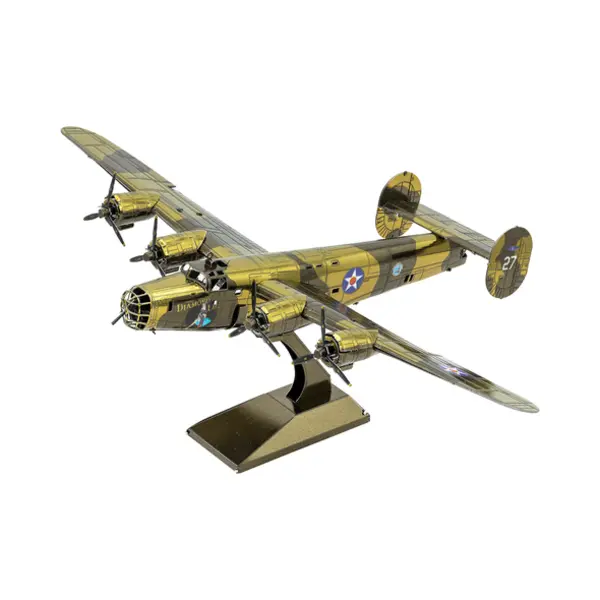 Fascinations Metal Earth B-24 Liberator Modelvliegtuig met vaste vleugels Montagekit thumbnail