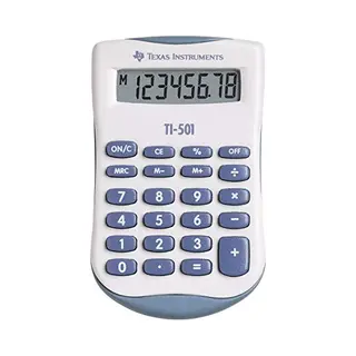 Texas Instruments Ti-501 calculator Pocket Basisrekenmachine Blauw, Wit