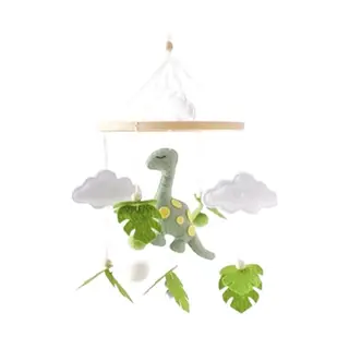 ’merkloos’ Baby Boxmobiel Vilt Dino - Babymobiel Dino - Vilten Babymobiel Dino - Ronde Boxmobiel Dino - Ronde Babymobiel Vilt Dino