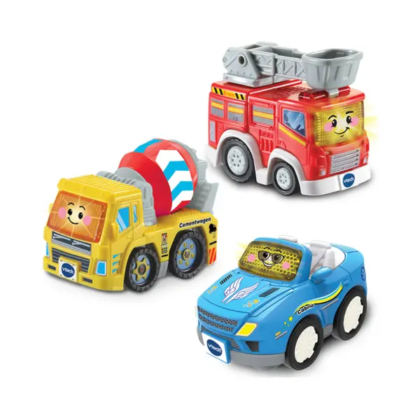 VTech Toet Toet Auto's Trio-pack: Collin Cabrio, Sepp Cementwagen, Bram Brandweer thumbnail
