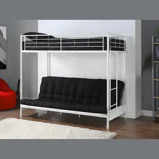 Vente-unique Hoogslaper Metaal Wit 90 X 190 Cm Modulo