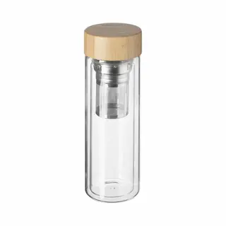 Secret De Gourmet - Doppelwandiger Aufguss, Bambusdeckel, 400 Ml