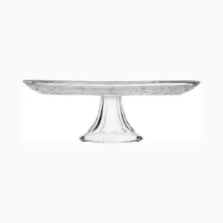 Secret de Gourmet Taartplateau Renaissance - Glas - 9 X 29 Cm - Op Voet - Gebakjes Serveren En Presenteren