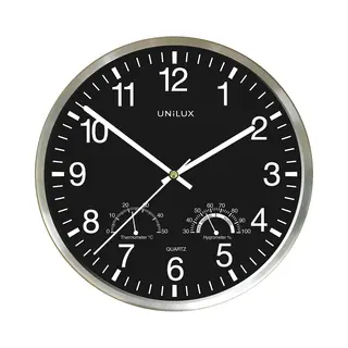 Unilux Wetty Kwartsklok Rond Grijs