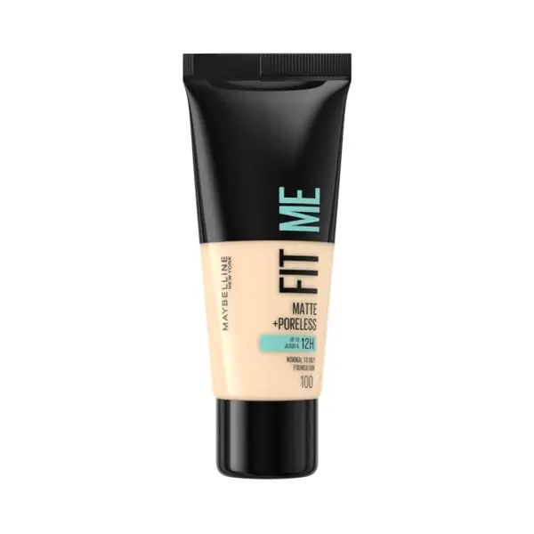 Maybelline New York - Fit Me Matte + Poreless Foundation - 100 Warm Ivory - Medium Dekkende Foundation Met Matte Finish Voor De Normale Tot Vette Huid thumbnail
