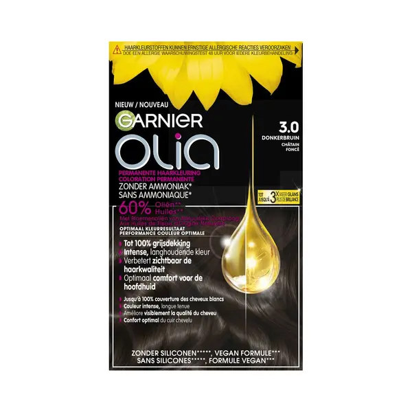 Gratis, Garnier Olia Permanente Crèmekleuring 3.0 Donkerbruin thumbnail