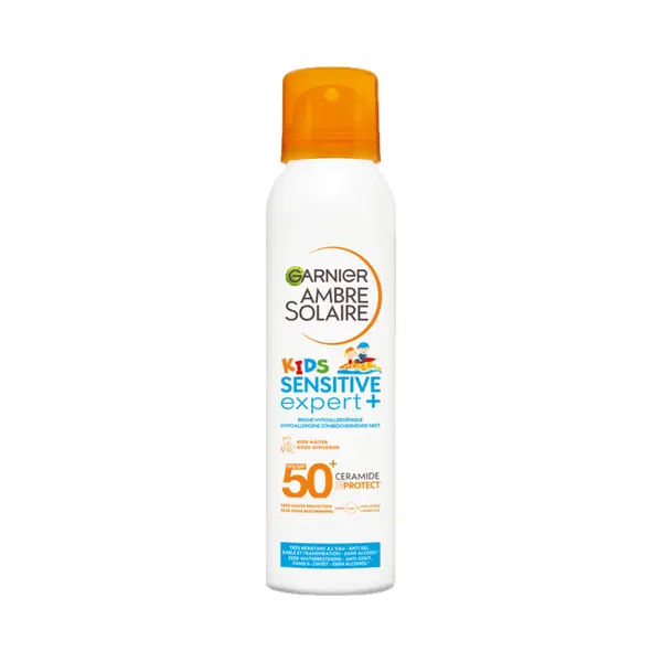 1+2 Gratis, Garnier Ambre Solaire Sensitive Expert+ Kids Zonnebrandspray Mist Spf 50+ 150 Ml thumbnail